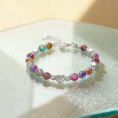 To My Granddaughter-Purple Heart Bracelet