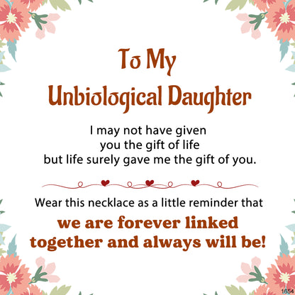 For Unbiological Daughter - S925 We Are Forever Linked Together Love Knot Necklace