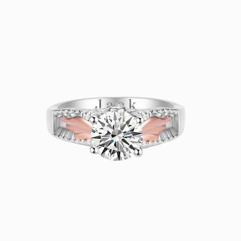 For Memorial - I’m A Mother To A Son With Wings Diamond Wings Name Custom Ring