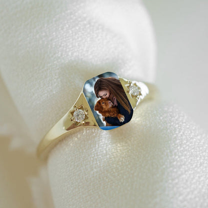 Pet Portrait Custom Ring