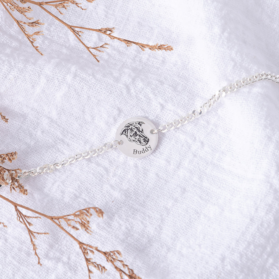 Custom Pet Face Portrait Bracelet