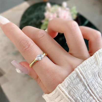 A self-reminder You are still enough Oval Inlaid Diamond Ring