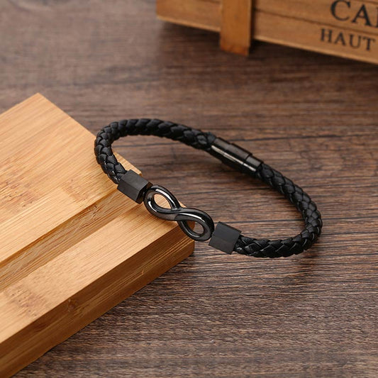 For Son - Infinity Braided Bracelet With Luxury Black Box