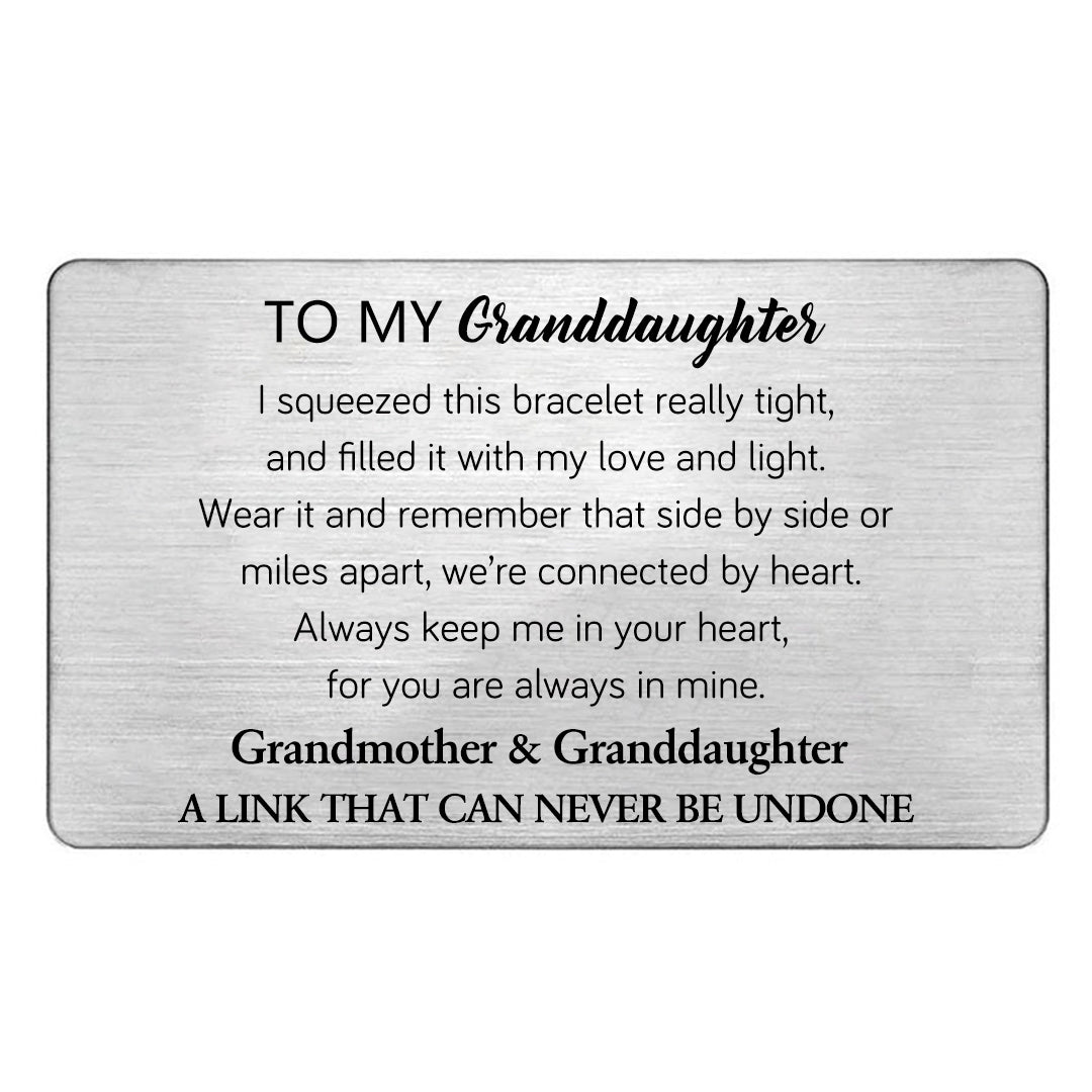 For Granddaughter - A LINK THAT CAN NEVER BE UNDONE Peach Blossom Knot Bracelet