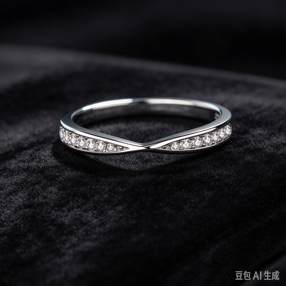 13 Points Moissanite Infinity Twist Ring, 925 Sterling Silver Eternity Band, Minimalist Promise Ring for Women