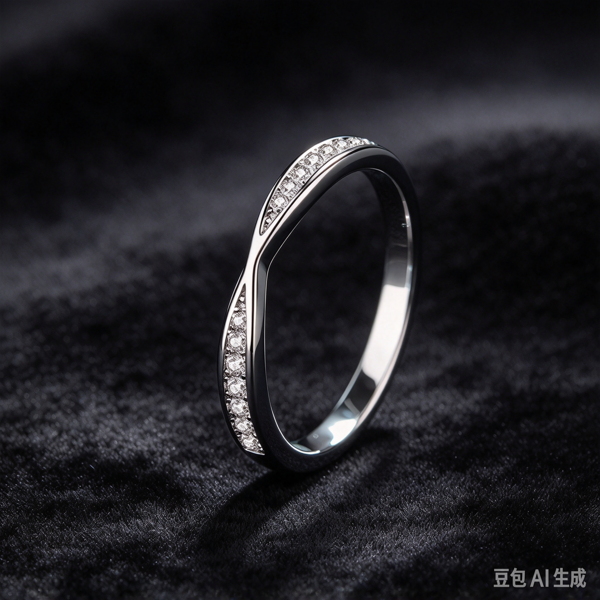 13 Points Moissanite Infinity Twist Ring, 925 Sterling Silver Eternity Band, Minimalist Promise Ring for Women