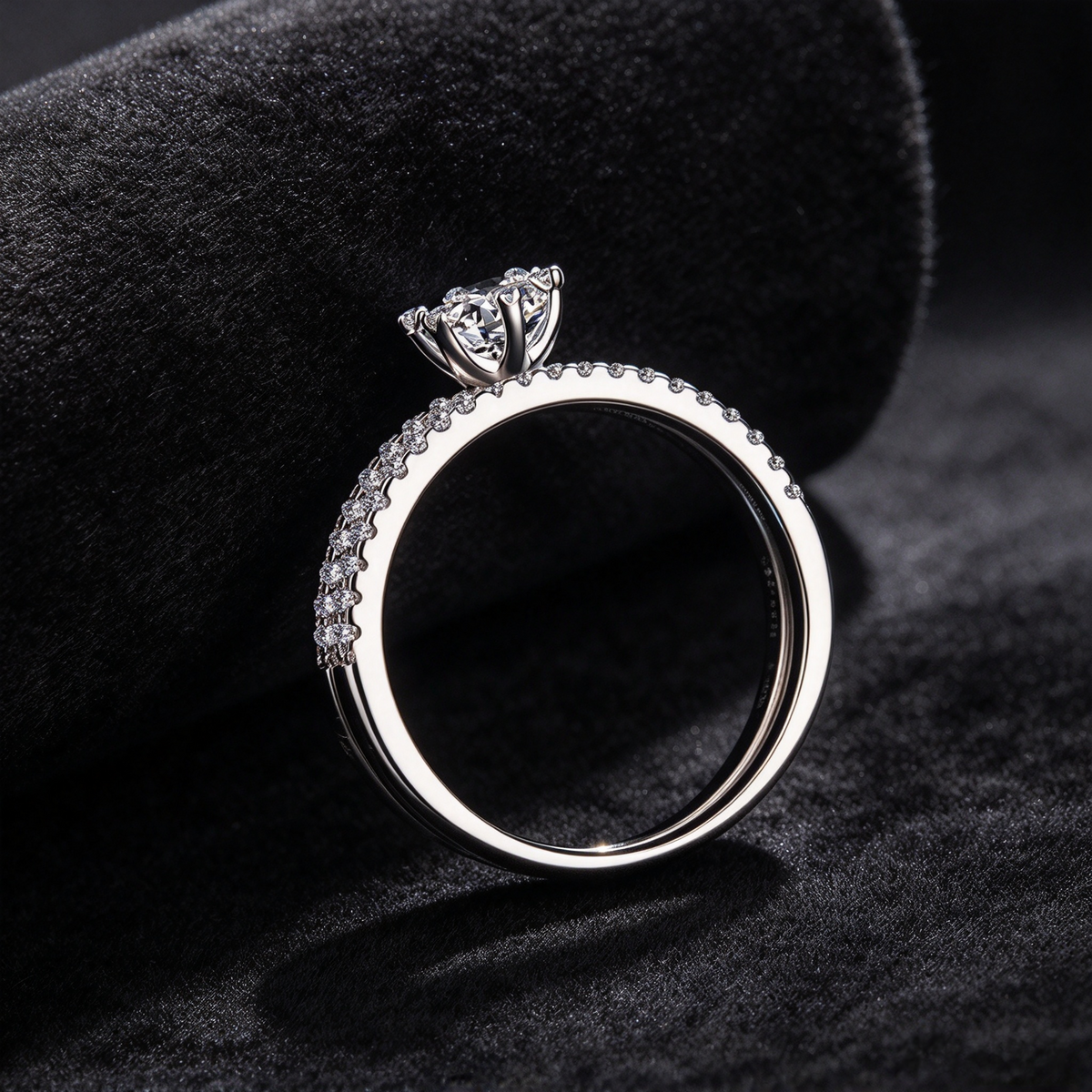 Moissanite Ring Set, 3-in-1 Interchangeable Stackable Ring, 925 Sterling Silver White Gold Plated Engagement Band Set, Women’s Multi-Wear Wedding Ring Set