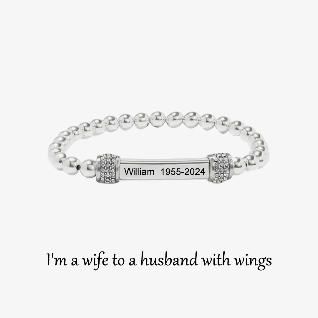 For Memorial -I am not a Widow Custom Name Bead Bracelet