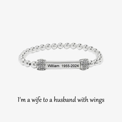 For Memorial -I am not a Widow Custom Name Bead Bracelet