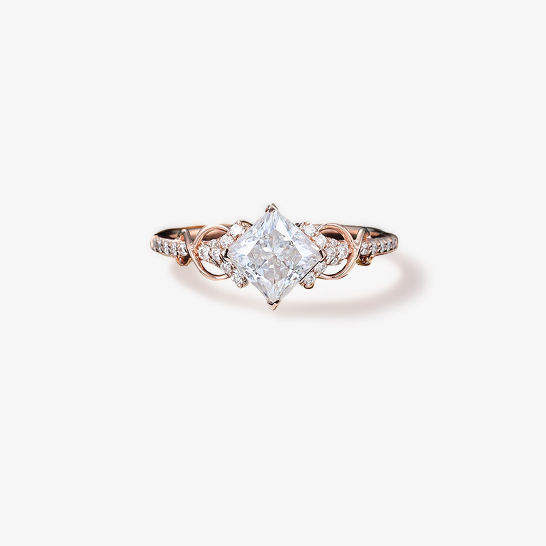 A self-Reminder You are still enough-Cut Moissanite Ring