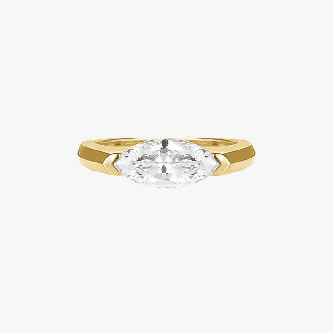 A self-reminder You are still enough Oval Inlaid Diamond Ring