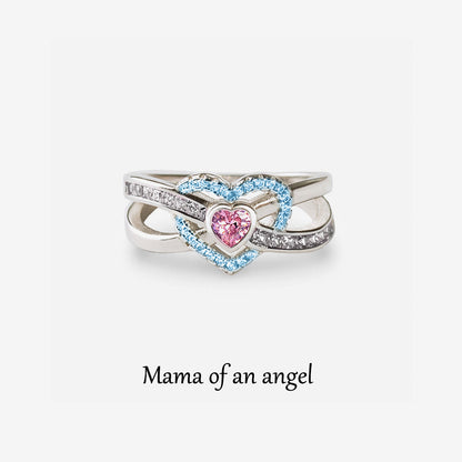 S925 A Heart for Angel Mamas Infinite Love Ring
