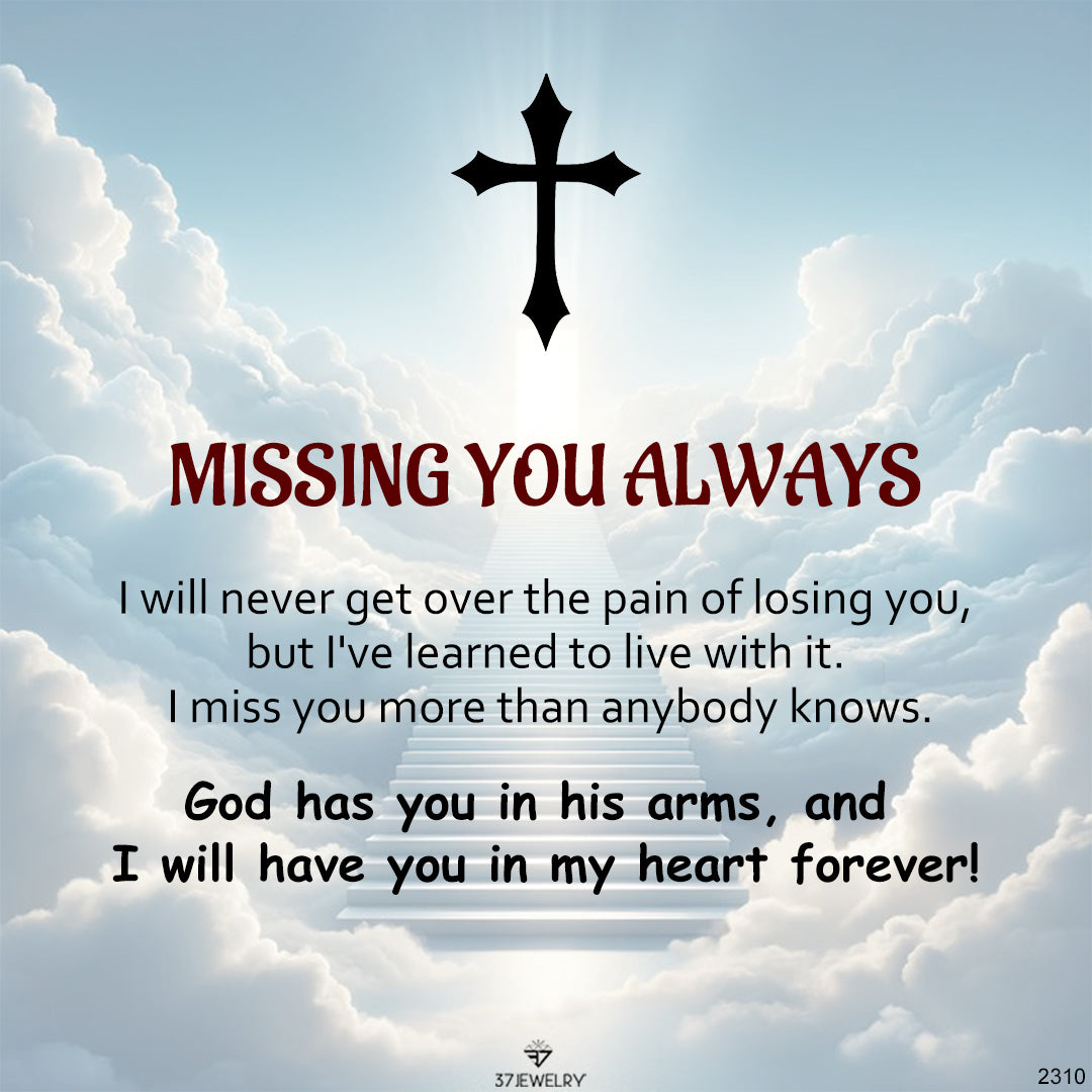 For Memorial - Tiny Cross With Wings Ring