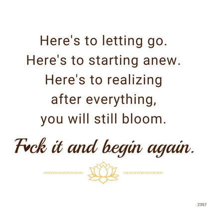 Fuck It and Begin Again Lotus Ring