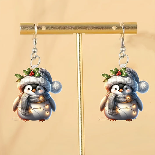 Christmas Penguin Earrings