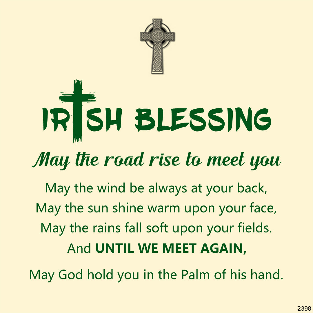 "Irish Blessing" Cross Ring With Wings