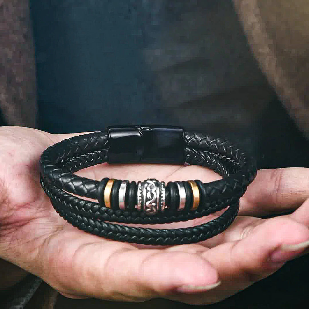 For Grandson - Laugh, Love, Live Vintage Bracelet Gift Set