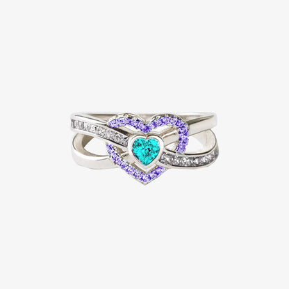 [⚡25% OFF] Suicide Prevention Awareness-Teal And Purple Heart Ring