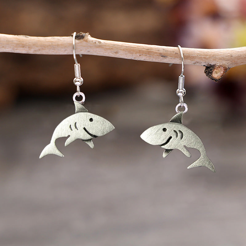 Vintage Shark Earrings