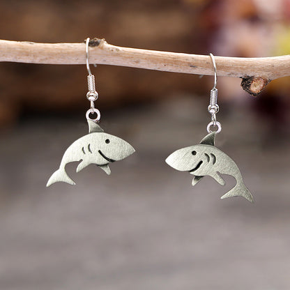 Vintage Shark Earrings