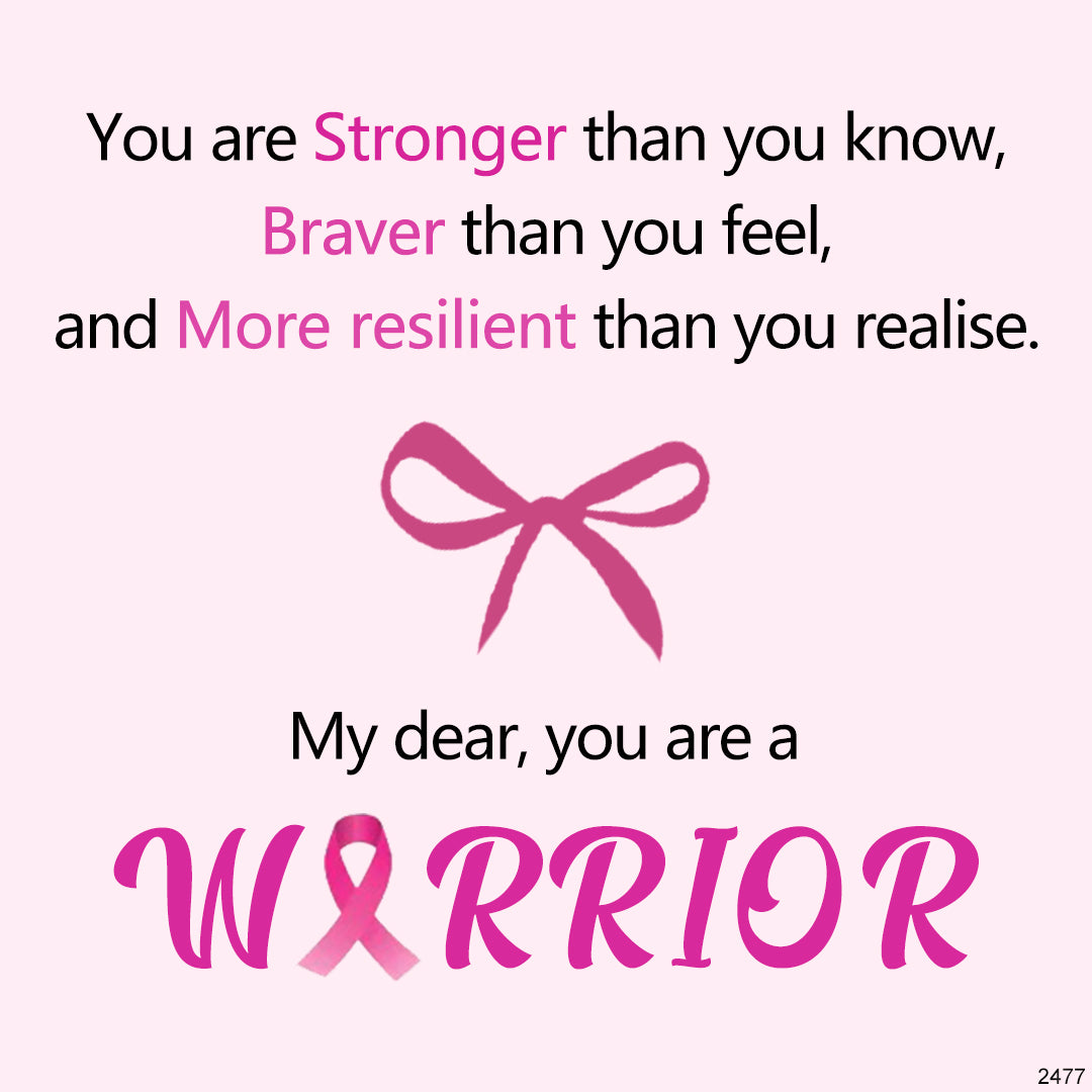 S925 You Are A Warrior Pink Ribbon Ring