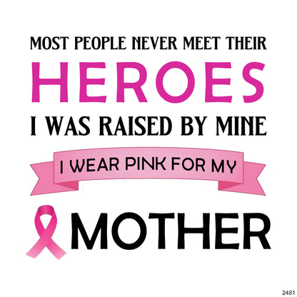 I Wear Pink For My Mother Sparkle Diamond Ring