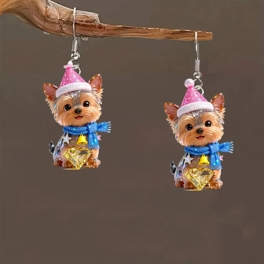 Christmas Yorkshire Christmas Hat Earrings