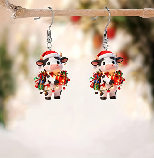 Christmas Calf Hand-Held Gift Earrings