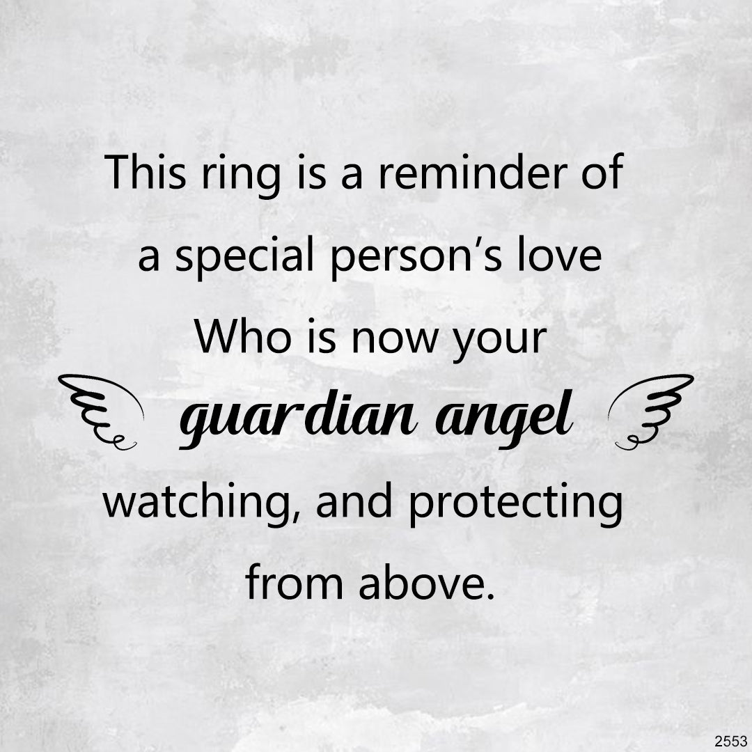 For guardian angel - Miss you forever, custom name ring