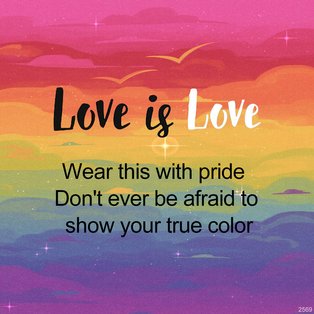 Love is Love- Irregular rainbow circle necklace