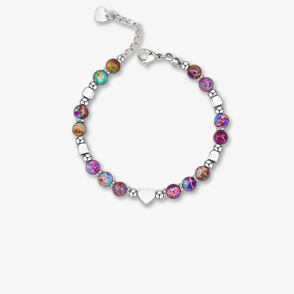To My Granddaughter-Always keep me in your heart Turquoise Heart Bracelet