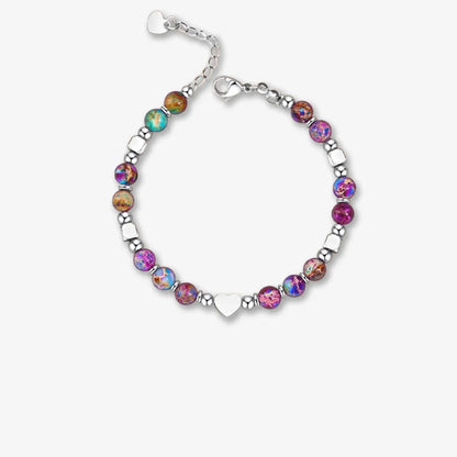 To My Granddaughter-Always keep me in your heart Turquoise Heart Bracelet