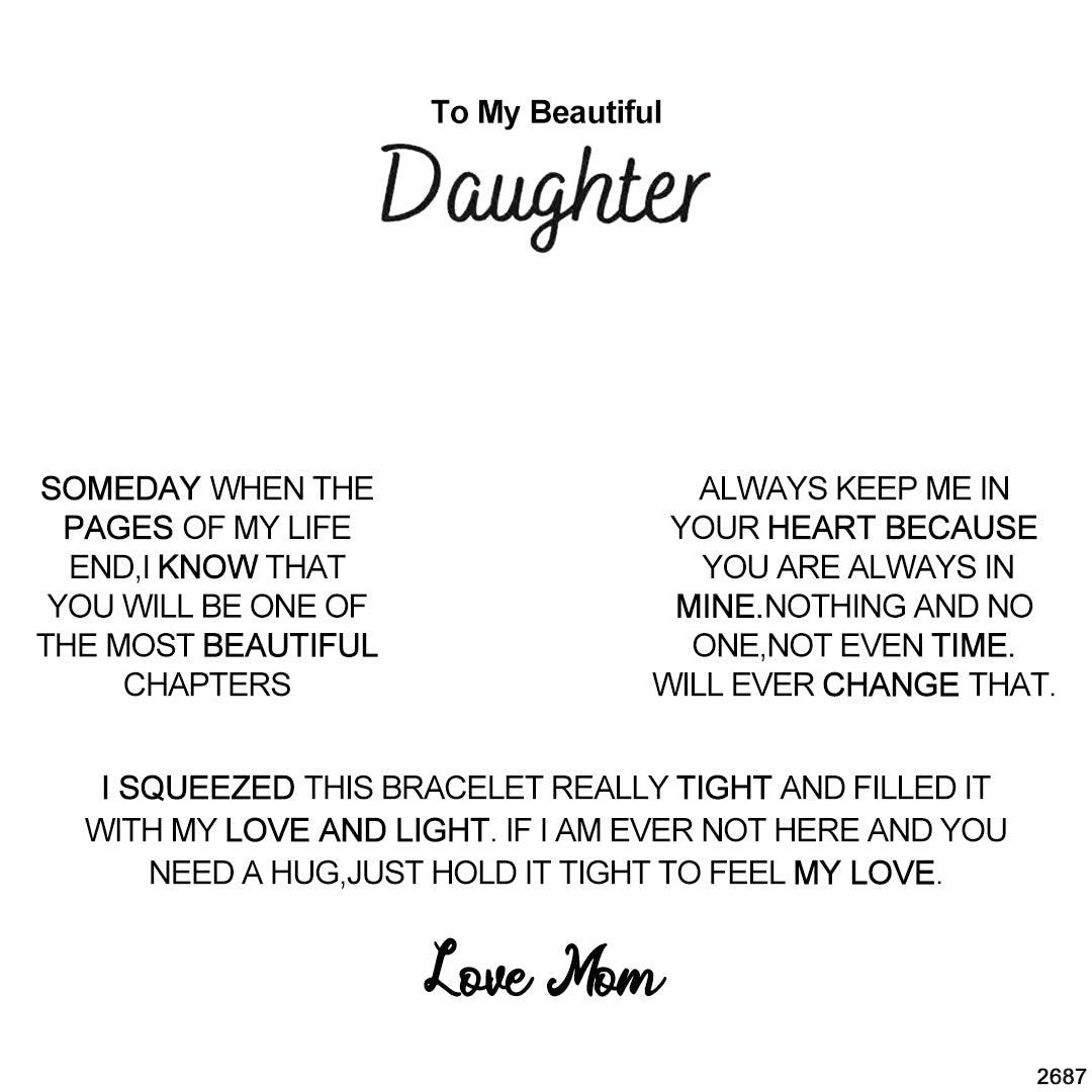 To My Beautiful Daughter-Infinity Double Heart Bracelet