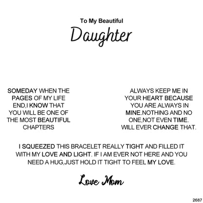 To My Beautiful Daughter-Infinity Double Heart Bracelet