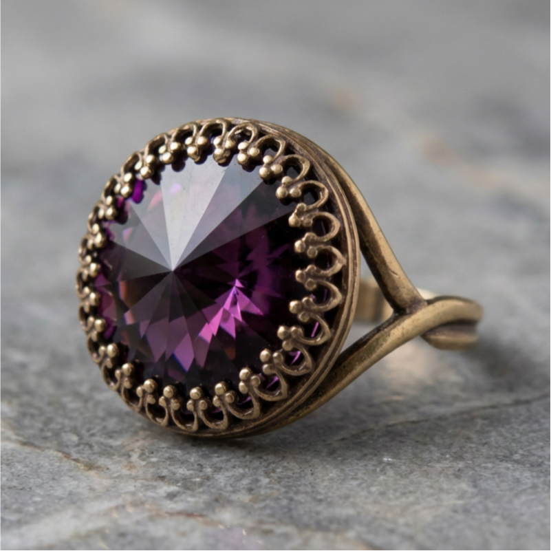 Vintage Circular Purple Ring