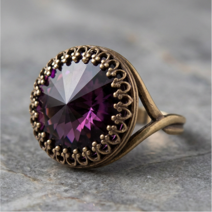 Vintage Circular Purple Ring