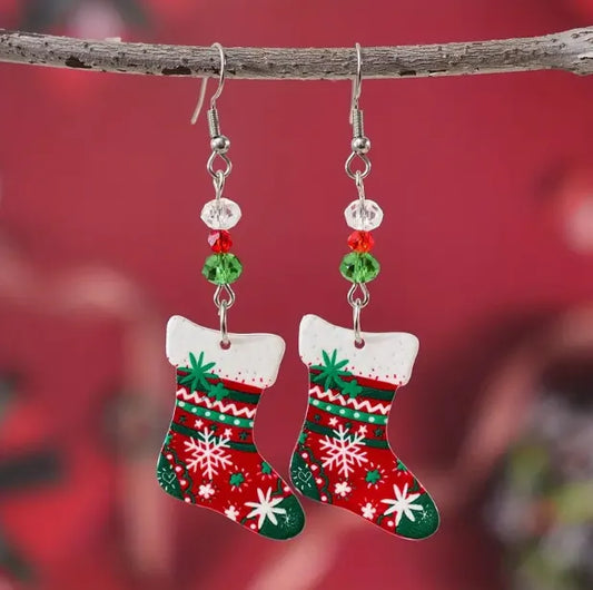 Snowflake Socks Earrings