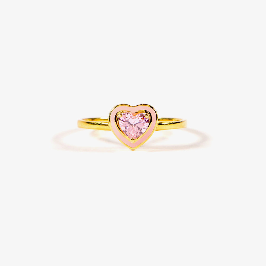 For Memorial - Mama Of An Angel Heart-shaped glaze ring