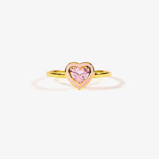 For Memorial - Mama Of An Angel Heart-shaped glaze ring