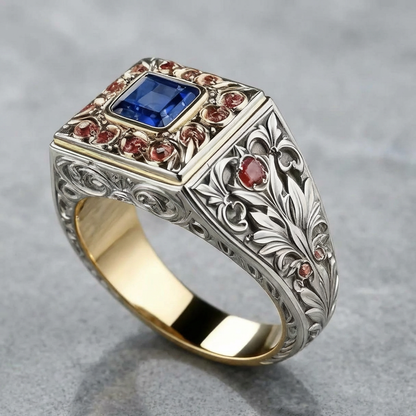 Two Tone Retro Luxury Ring