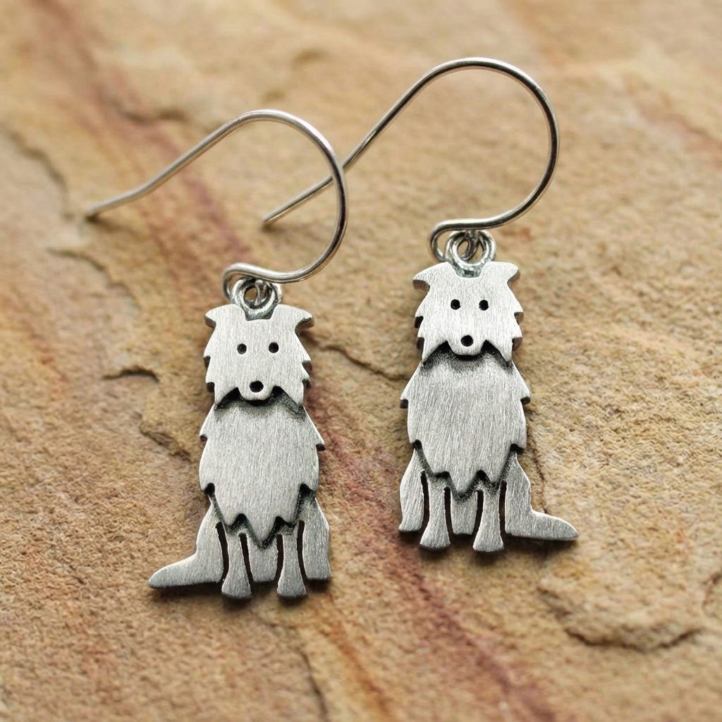 Tiny Collie Earrings