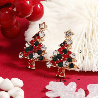 Vintage Christmas Set with Crystal Inlay
