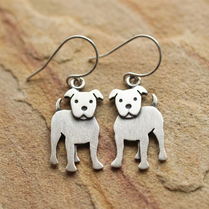 Tiny Pit Bull Earrings