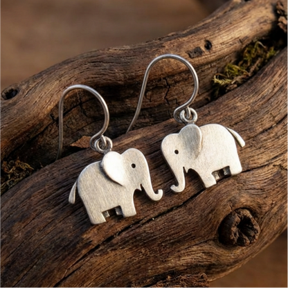 Vintage Boho Elephant Earrings
