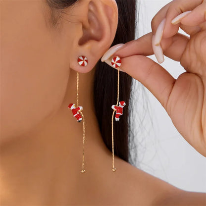 Santa Claus Asymmetrical Earrings