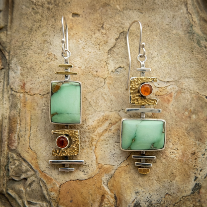 Boho Vintage Geometric Drop Hook Earrings