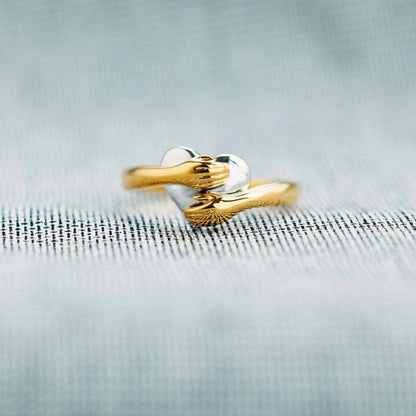 For Daughter - My Heart Always Holds You Heart Hug Ring