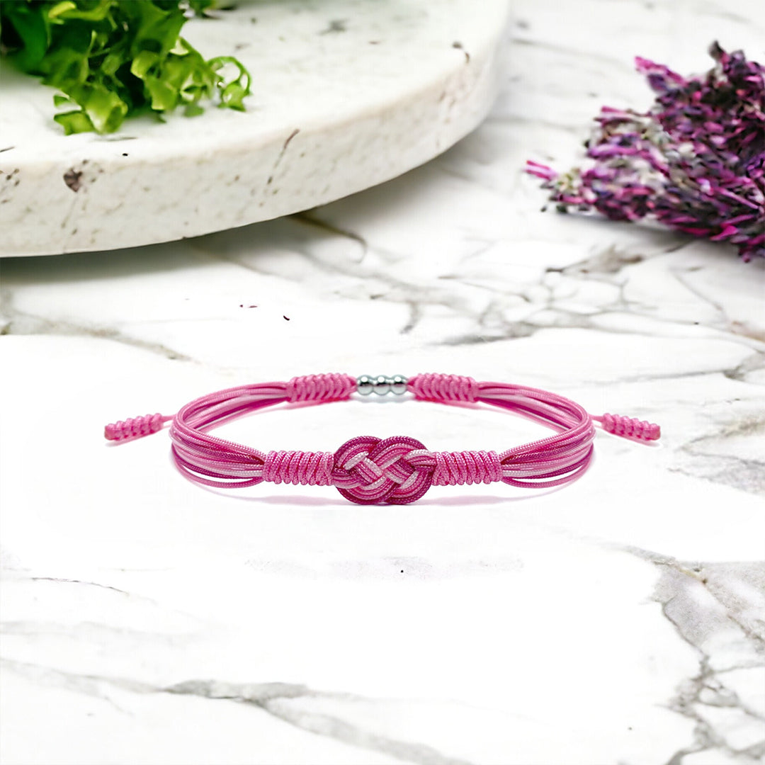 Breast Cancer Awareness-Support the fighters Pink knot bracelet