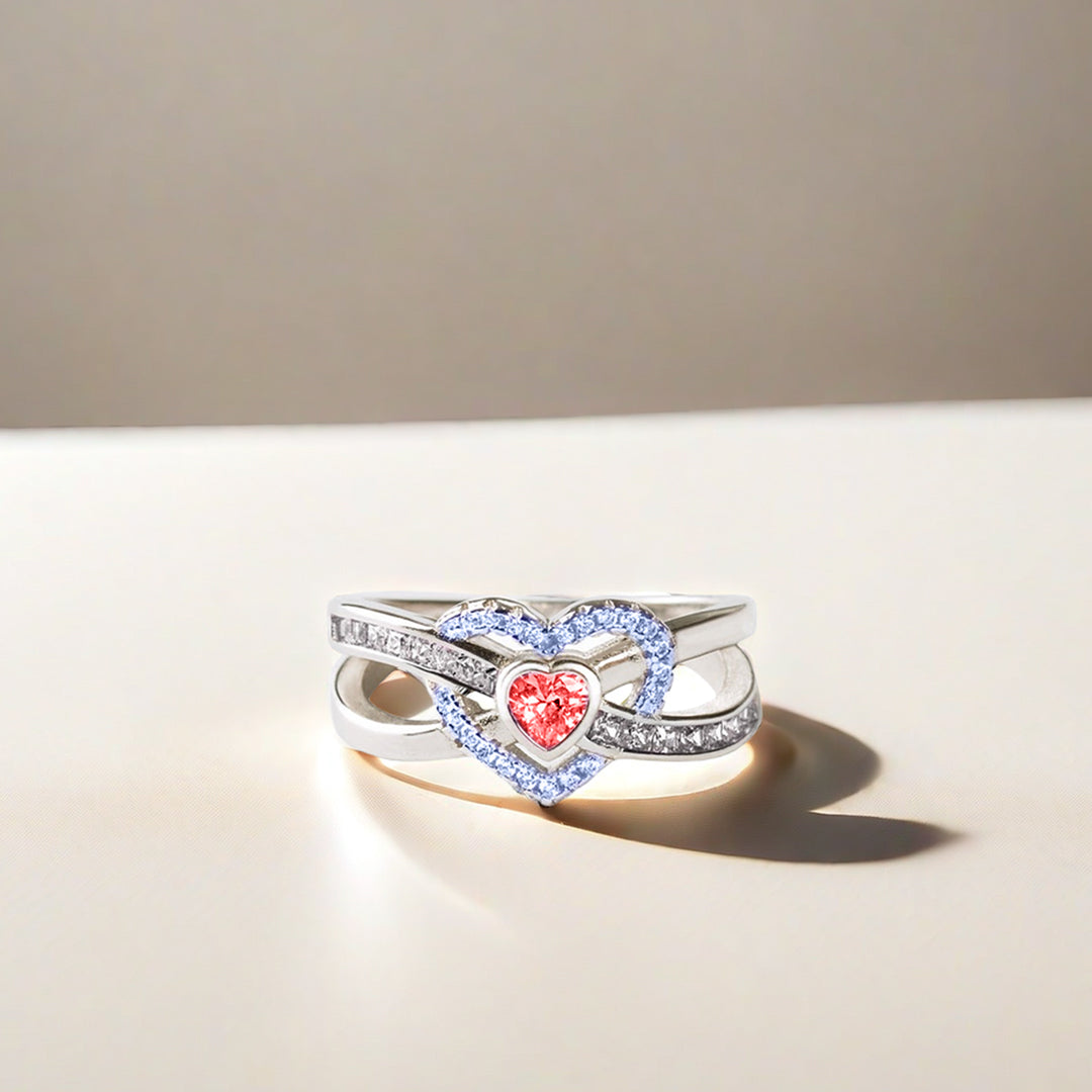 [⚡25% OFF] I WEAR BLUE & RED DROP BLOOD INFINITE LOVE RING