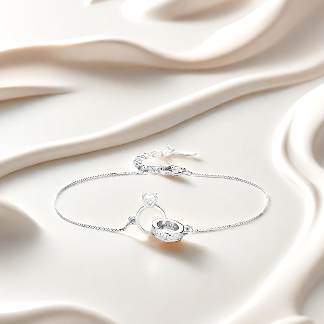 To My Better Half - I Love You Forever and Always Interlocking Bracelet